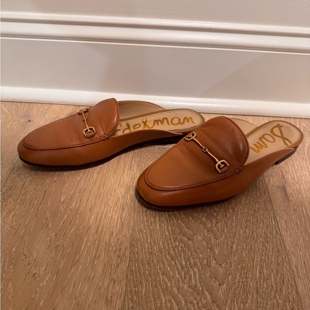 Brown Leather Slip-On Loafers